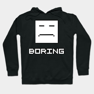 pixel face boring Hoodie